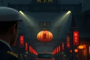 《折返的列车》封面，站台尽头亮起的信号灯