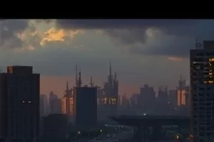 《十点半的电台》封面，录音棚里亮着红灯的麦克风